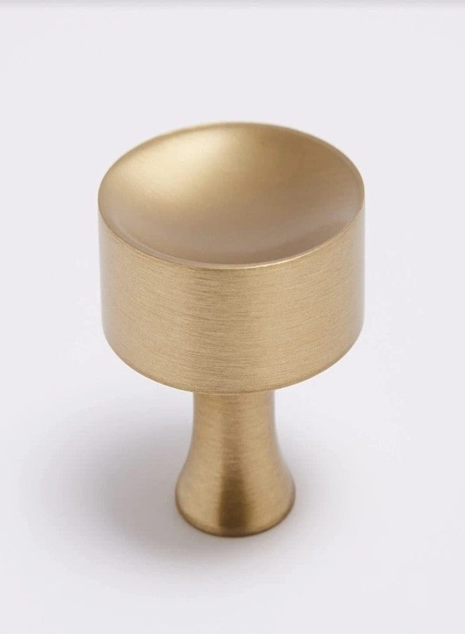 HOBKNOBS Solid Brass 32mm Salo Knob (Burnished Brass). - Image 1